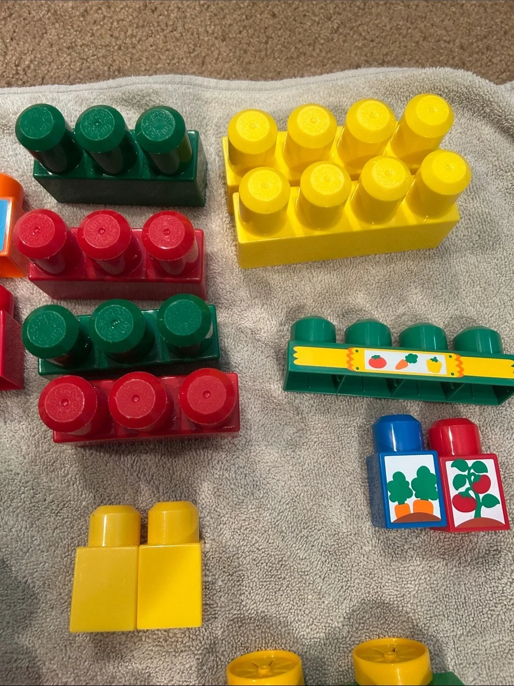Mega Bloks Multi-Colored Lot Assortment Replacement Blocks & Letters